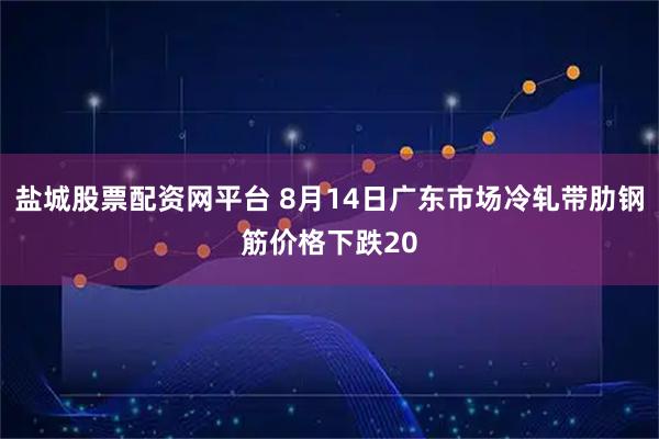 盐城股票配资网平台 8月14日广东市场冷轧带肋钢筋价格下跌20