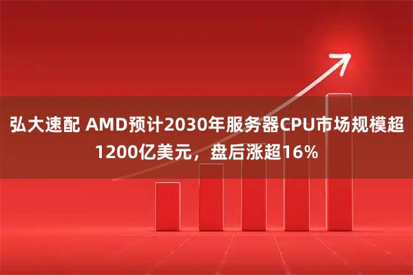 弘大速配 AMD预计2030年服务器CPU市场规模超1200亿美元,盘后涨超16%